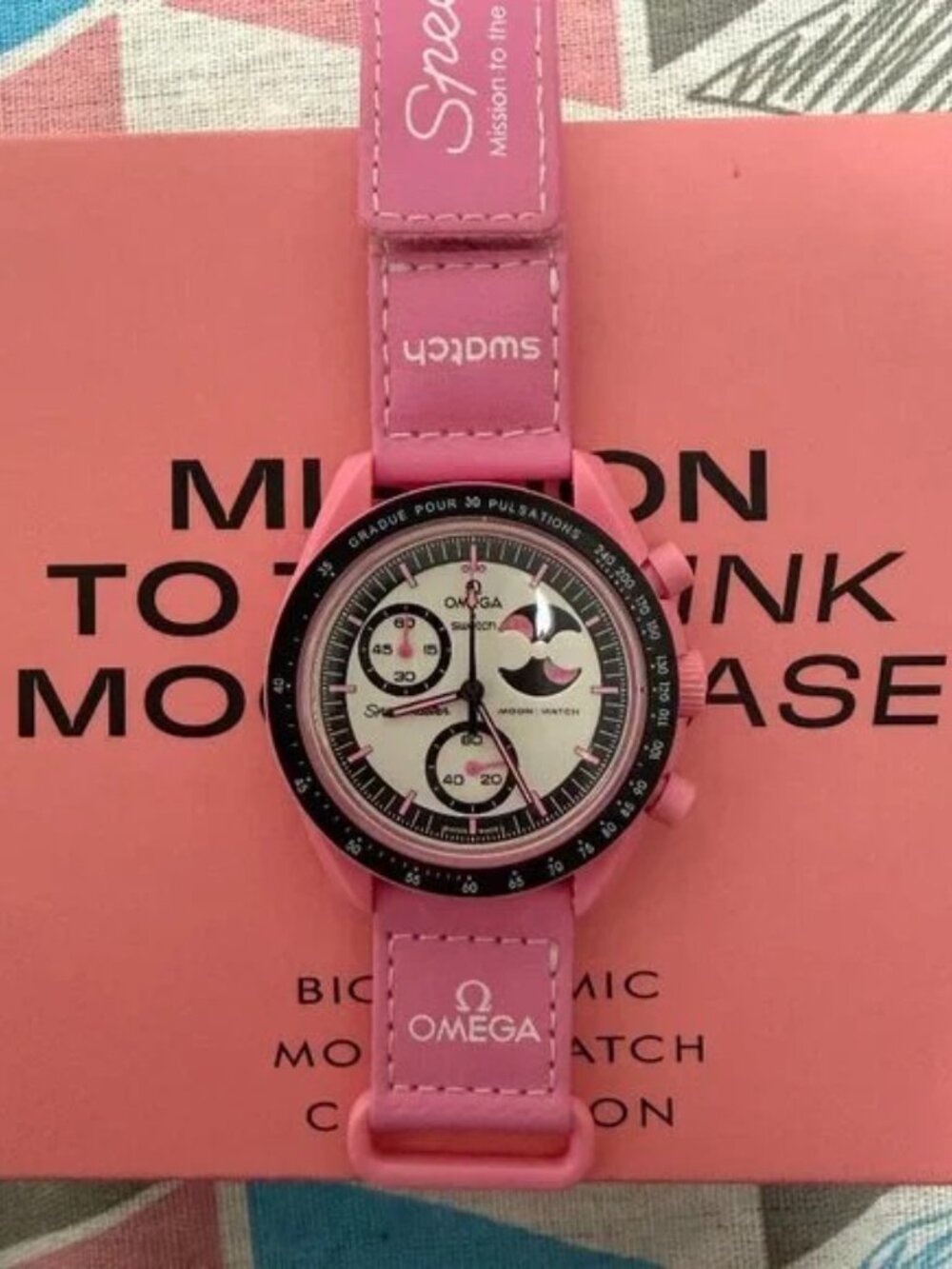 ✨Swatch x Omega MISSION TO THE PINK MOONPHASE Watch